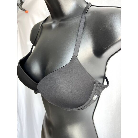 XOXO Black Push Up Bra Classic Size 36B Lace Back Sexy Lingerie Front Clasp - Picture 4 of 10